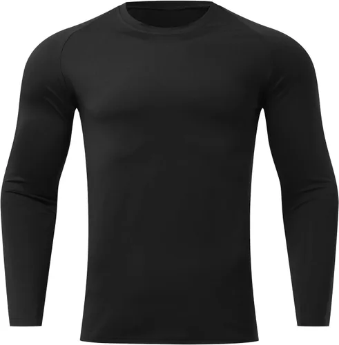 Vista 82 de Camisas de compresión atléticas de manga larga para hombre, capa base, camisa de entrenamiento atlético, camisas de compresión, camisetas deportivas