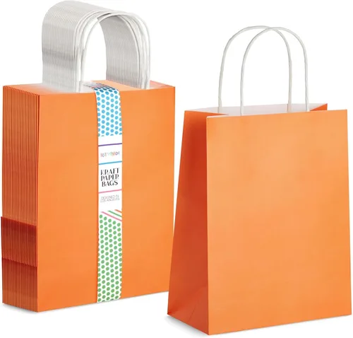 Vista 14 de BLUE PANDA Bolsas de regalo – 9 x 5 x 3 pulgadas, paquete de 25, color azul, bolsas de recuerdo de fiesta con asas para dulces y golosinas