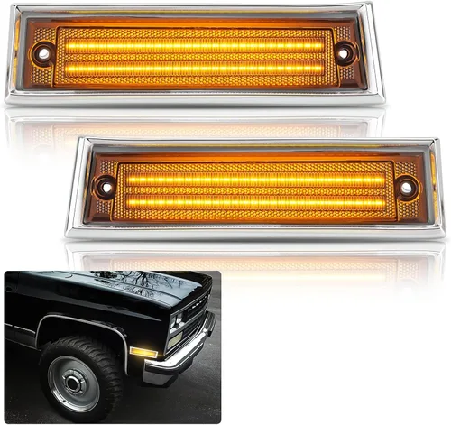 Vista 11 de Bestview Luces de posición laterales LED Compatibles con 1981-1991 Chevy C10 C20 C30 GMC C1500 C2500 Suburban Blazer Jimmy, lado del conductor