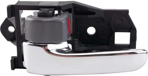 Vista 37 de TRQ Manija de puerta interior delantera izquierda cromada y negra para el lado del conductor compatible con Ford F-150 2012-2014