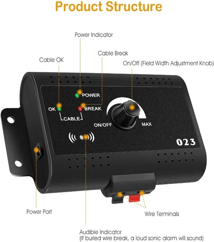 Vista 3 de Valla electrónica para perros, collar de choque de entrenamiento remoto para perros y sistema de valla de contención de límites para perros