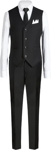 Vista 4 de Conjunto de traje formal ajustado para niños, traje de portador de anillos