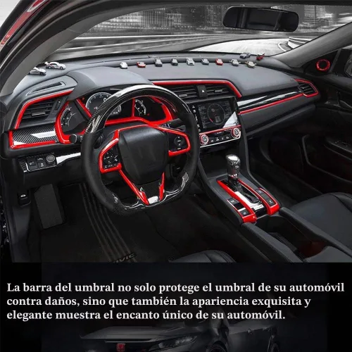 Vista 5 de XITER Panel de engranajes de fibra de carbono y plástico ABS, decoración de caja de cambios, accesorios para Honda 10th Civic 2016 2017 2018 2019