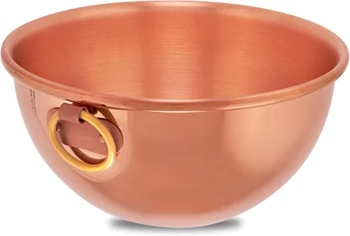 Vista 2 de Mauviel M'Passion - Cuenco de cobre con anillo para batir clara de huevo, 2.6 cuartos de galón, fabricado en Francia