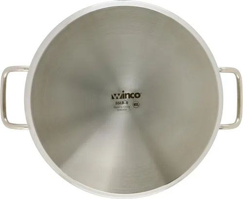 Vista 5 de Winco Brasero de acero inoxidable de grado comercial con tapa, 8 cuartos de galón