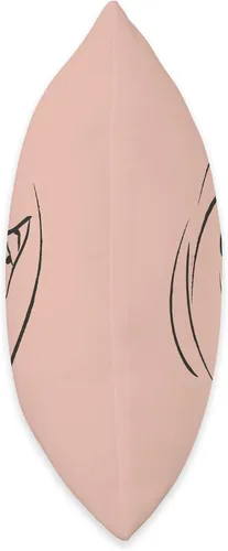 Vista 2 de Disney Princesa Mulan Sketch Blush Pink Throw Pillow (16.0 x 16.0 in), multicolor