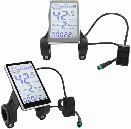 Vista 9 de Pantalla LCD de ciclo eléctrico, 24 V 36 V 48 V 60 V universal E Scooter M5 E Panel de control Panel de control de 5 pines Scooter eléctrico Panel