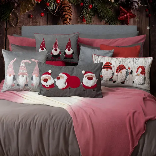 Vista 7 de OiseauVoler Funda de cojín de Navidad de Papá Noel, funda de almohada decorativa para sofá, cama, hogar, decoración de Navidad, 14 x 24 pulgadas