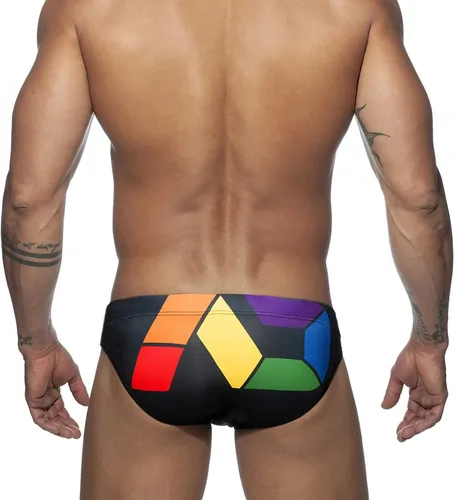 Vista 3 de NUJOLI Men's Bikini Swimwear Sexy Low Rise Swimming Briefs with Adjustable Drawstring