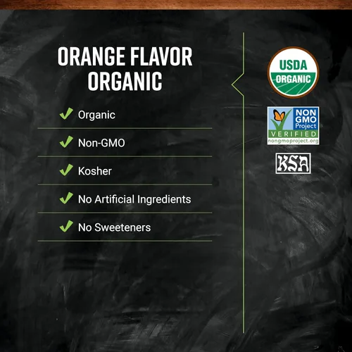 Vista 4 de Frontier Sabor a naranja orgánico, 2 onzas líquidas
