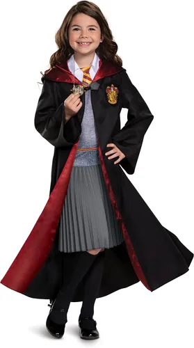 Vista 3 de Hermione Costume Combo, Official Wizarding World Deluxe Hooded Robe and Wand for Kids