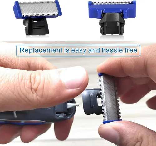 Vista 5 de 2 cabezales de repuesto para afeitadora compatibles con Micro Touches Solo Trimmer cuchillas de repuesto (2 piezas + 2 cepillos)