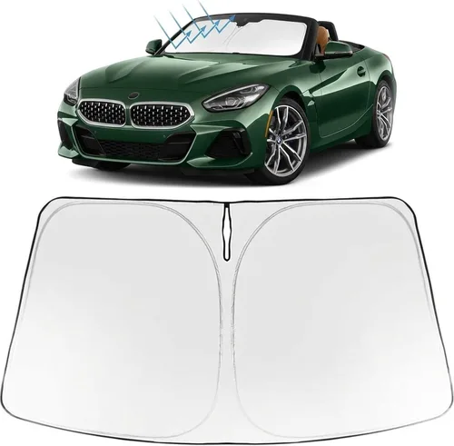 Vista 147 de Proadsy Parasol para parabrisas Rivian R1S 2022-2025 2026 de 4 capas plegable, protector de parasol frontal que bloquea los rayos UV, mantiene
