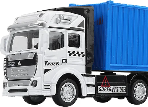 Vista 2 de SUNGOOYUE 1:48 Contenedor camión modelo juguete, simulación niños contenedor camión modelo juguetes para niños regalo juguete (azul)