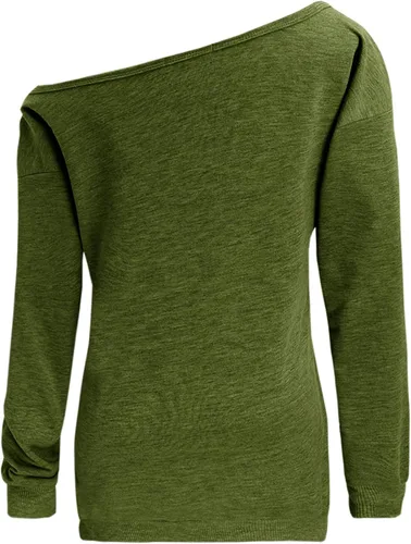 Vista 2 de lymanchi - Sudadera con hombro escotado de manga larga para mujer