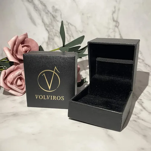 Vista 6 de Anillos de compromiso de moissanita de corte redondo de 1 CT para mujer para mujer, chapados en platino, plata