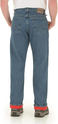 Vista 4 de Jean térmico estilo bosque de Wrangler para hombres resistente.