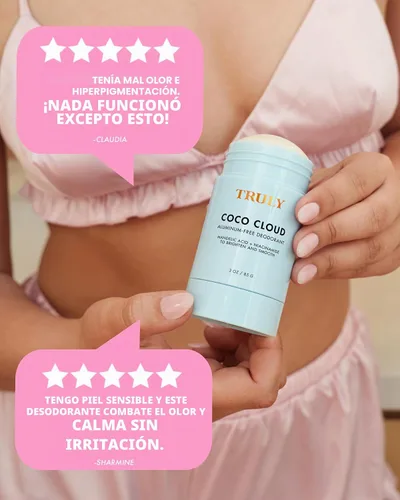 Vista 5 de Truly Desodorante Beauty Coco Cloud Sin aluminio para pieles sensibles