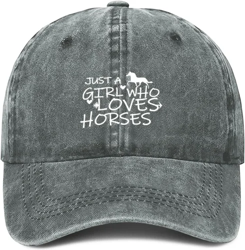 Vista 13 de Just Girl Who Loves Horse - Gorra de béisbol para mujer, ajustable, de moda, de algodón