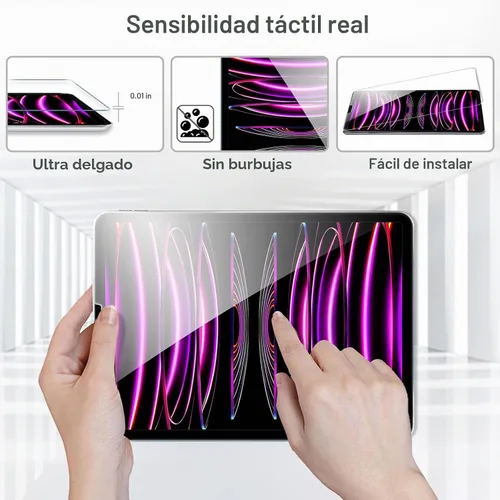 Vista 5 de ProCase Protector de pantalla de vidrio templado para iPad Pro 12.9, 6, 5, 4, 3ª generación 2022, 2021, 2020, 2018, protector de película de vidrio