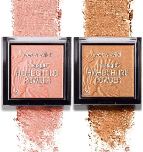 Vista 4 de wet n wild MegaGlo - Polvo resaltador, maquillaje iluminador, brillo brillante, tiempo de floración de oro rosa rosa Bloom Time