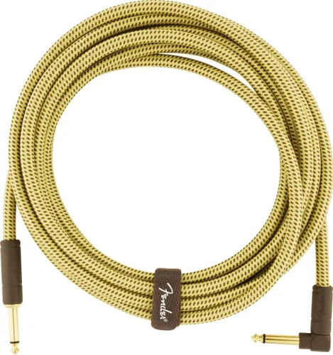 Vista 9 de Fender Cable de instrumentos de la serie Deluxe, recto/recto, Tweed, 18.6 pies