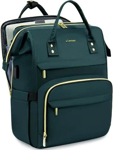 Vista 12 de Mochila para laptop LOVEVOOK para mujer, Negro, Mochilas Daypack