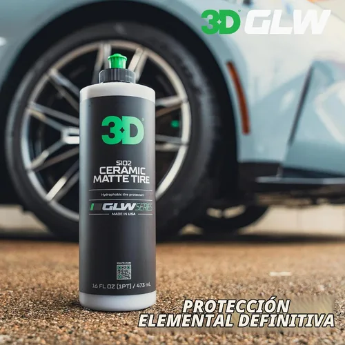 Vista 4 de 3D GLW Series SiO2 - Brillo de neumáticos de cerámica mate Protector de neumáticos con acabado mate profundo Hidrófobo y resistente a los rayos