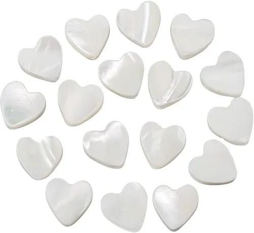 Vista 24 de LiQunSweet 10 cuentas de corazón dulce de concha de abulón natural para hacer aretes, pulseras, collares, joyas