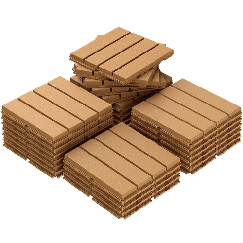 Vista 15 de Goovilla - Azulejos de plástico entrelazados para terraza, paquete de 9 para balcón, 12 x 12 pulgadas, piso impermeable para todo clima, azulejos