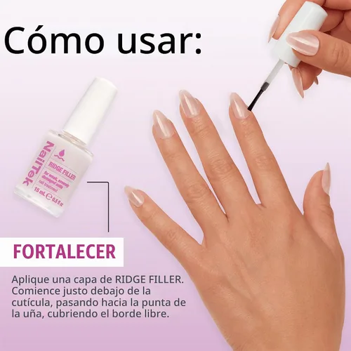 Vista 6 de Nail Tek Ridge Filler Formula 4 - Relleno transparente para uñas, capa base, esmalte fortalecedor de uñas para uñas débiles y dañadas, 0.5 onzas