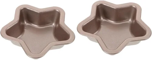 Vista 4 de PRETYZOOM Molde para pasteles con forma de estrella, de Ptfe, de oro, antiadherente, para restaurantes y hoteles en el hogar, para pudín de pasteles