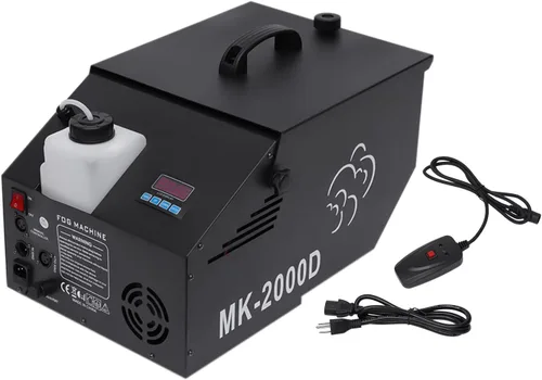 Vista 5 de Máquina de niebla de humo de baja altura de 1200 W, Dmx y máquina de niebla de hielo seco con control remoto, máquina de humo de fiesta, nebulizador