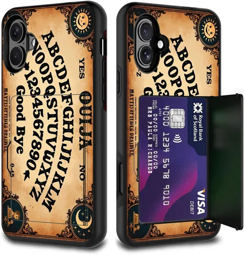 Vista 51 de Funda para tarjetas de crédito, doble capa híbrida a prueba de golpes, protección contra caídas con función atril para iPhone 17 de 6.3 pulgadas