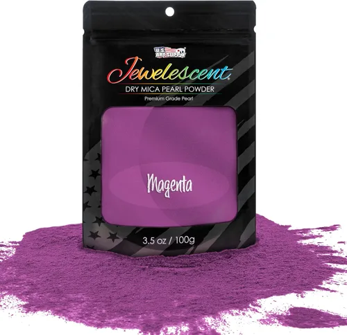 Vista 17 de U.S. Art Supply Polvo de pigmento perla de mica, Aqua 3.5 oz (100g)