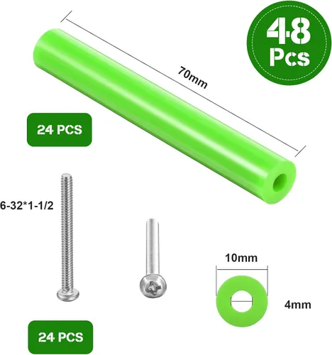 Vista 5 de El kit extensor de 48 piezas de espaciadores de toma de corriente eléctrica incluye 24 interruptores de 3 pulgadas y 24 tornillos de toma