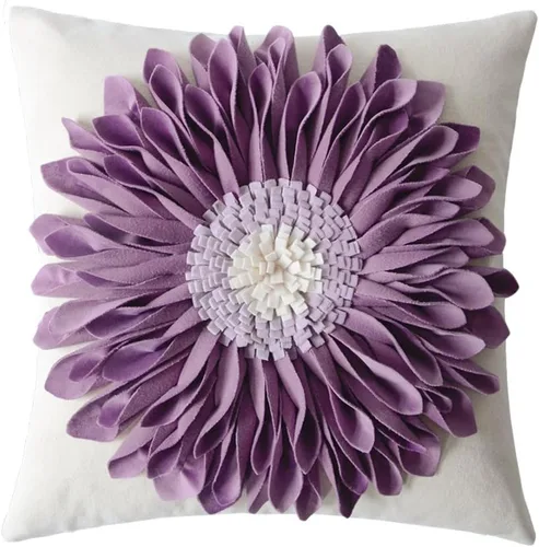 Vista 21 de OiseauVoler Fundas de almohada hechas a mano de 18 x 18 pulgadas, fundas de cojín de girasol 3D azules, fundas de almohada decorativas para sofá