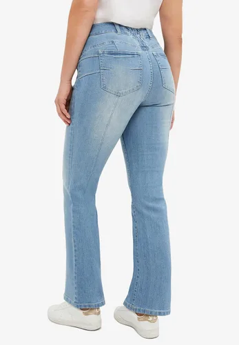 Vista 3 de Ellos Jeans elásticos con corte de bota para mujer en talla grande