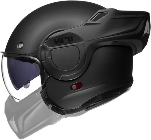 Vista 14 de ILM Casco modular de motocicleta vintage de cara completa para adultos y hombres, ATV UTV con protector de barbilla reversible de 180° DOT