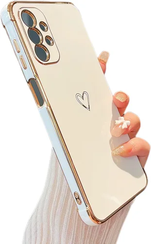 Vista 42 de ZTOFERA Funda diseñada para Google Pixel 7a, bonito diseño de corazones de amor con borde chapado y protección de lente de cámara, para Google Pixel