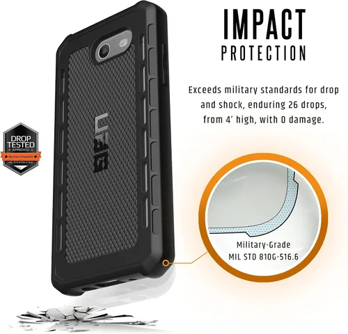 Vista 3 de URBAN ARMOR GEAR [UAG Samsung Galaxy J3 Emerge Outback Feather-Light Rugged [Negro] Funda militar probada contra caídas