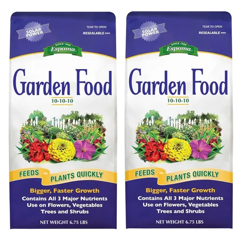 Vista 3 de Espoma 10-10-10 alimentos de jardín, bolsa de 6.75 libras; promueve el crecimiento en todas las plantas con flores, árboles, arbustos y verduras.