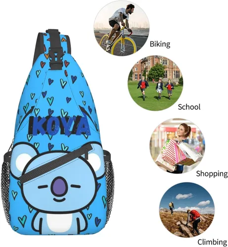 Vista 6 de SSNDFVY Bolso bandolera de gran capacidad para mujeres y hombres, bolso cruzado, bolso de hombro, bolsas de pecho para viajes, senderismo, gimnasio