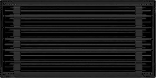 Vista 2 de BUILDMART - Cubierta de ventilación de CA moderna 24x12 - Ventilación decorativa de aluminio negro - Difusor de ranura lineal estándar - Rejilla