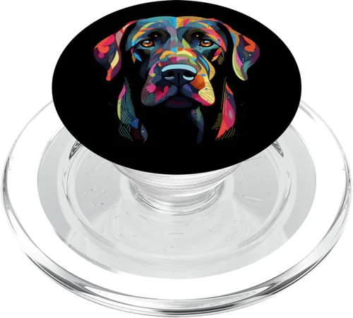 Vista 8 de Labrador Retriever - Cara de perro colorida divertida amante del laboratorio, PopSockets intercambiables PopGrip