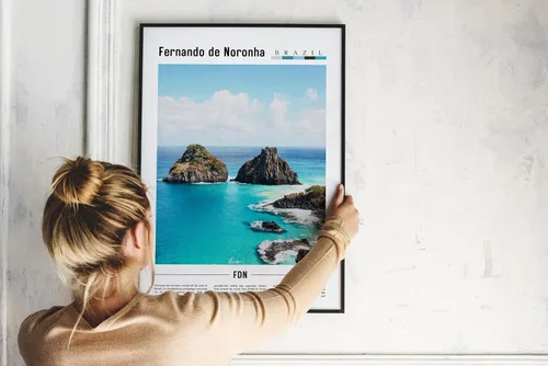 Vista 4 de Póster de Fernando De Noronha, impresión de Fernando De Noronha, arte de pared, impresión de viaje, pintura al óleo, póster de pintura al óleo, 507