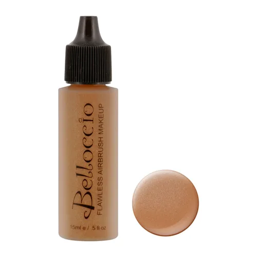 Vista 2 de Belloccio Resaltador de maquillaje con aerógrafo brillante, champán, botella de 1/2 oz