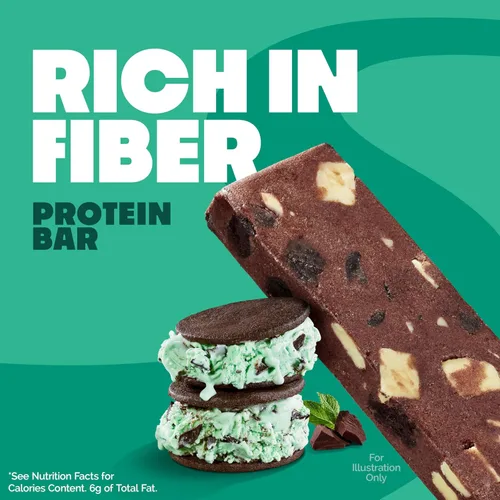 Vista 4 de Quest Nutrition Barra de proteína de trozos de chocolate menta, alto en proteínas, bajo en carbohidratos, sin gluten, apto para ceto, 12