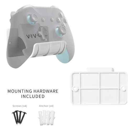 Vista 3 de VIVO Universal Video Game Controller Wall Mount Holders, Compatible with PlayStation, Xbox, NVIDIA, Nintendo Switch Controllers, and More, 2-Pack