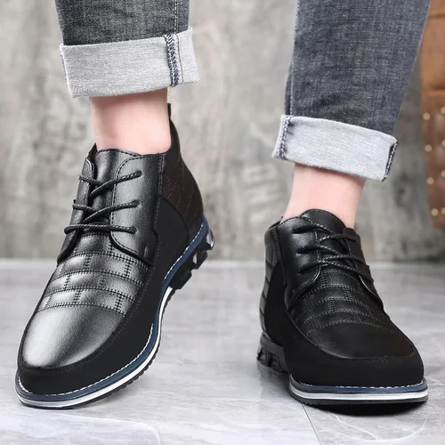 Vista 7 de COSIDRAM Zapatos casuales para hombre, mocasines altos, cómodos, para caminar, botas para hombre